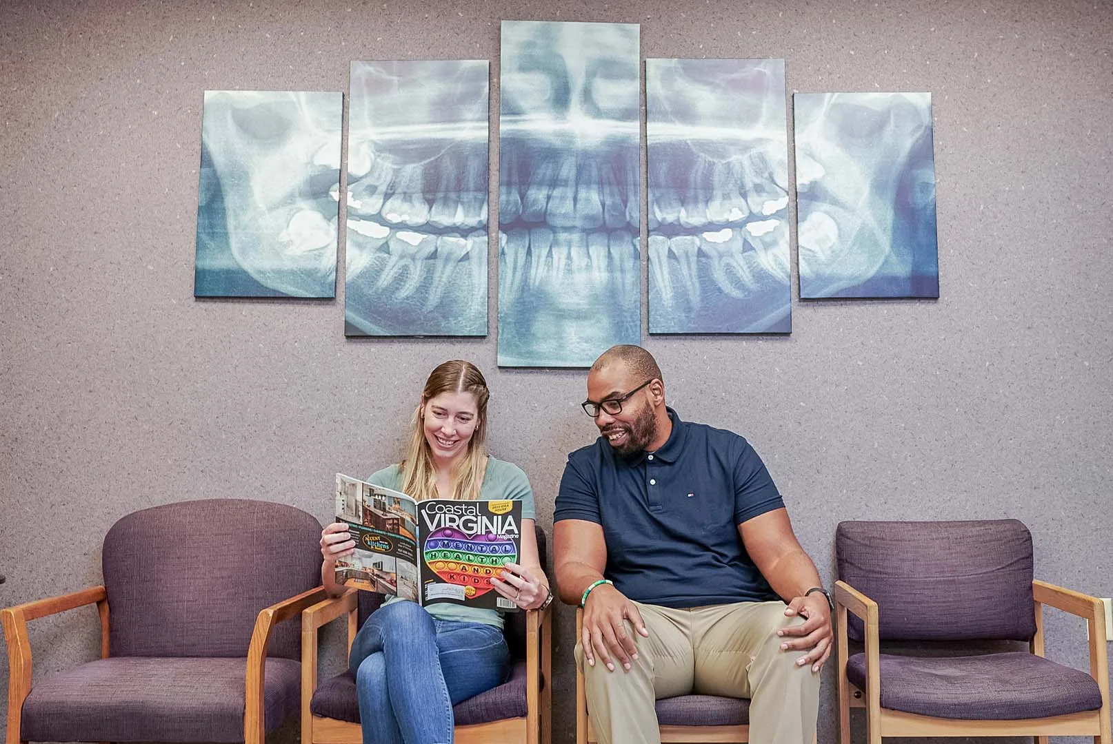 Patients in the Hampton Oral & Facial Surgery waiting room